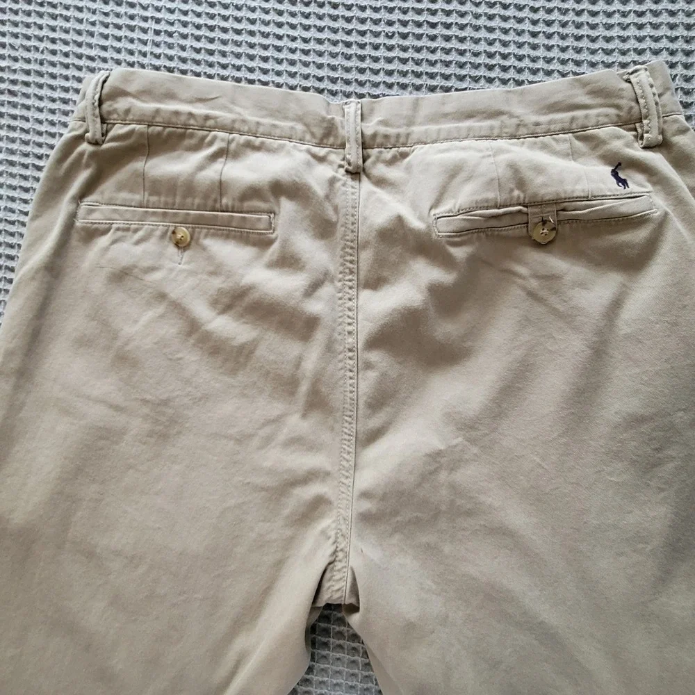 Polo Ralph Lauren Chino Pants Mens 35x32 Khaki‎ Tan Classic Fit Cotton Trousers